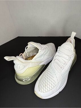 Nike Air Max 270 White Youth 7Y Women’s 8.5 Running Shoes 943345-103